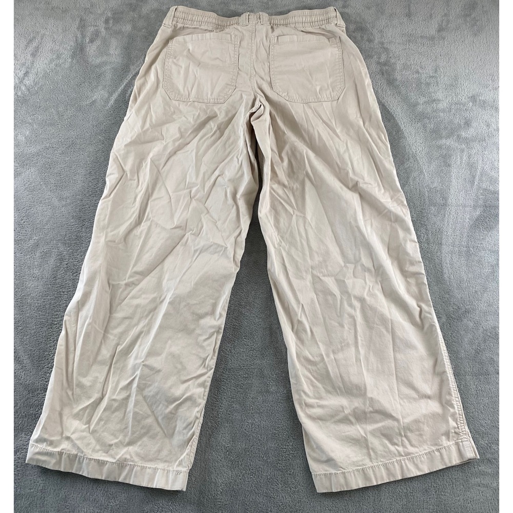 Hollister Low-Rise Super Baggy Pants Khaki Tan Wide Leg Women Medium Regular - Picture 15 of 16